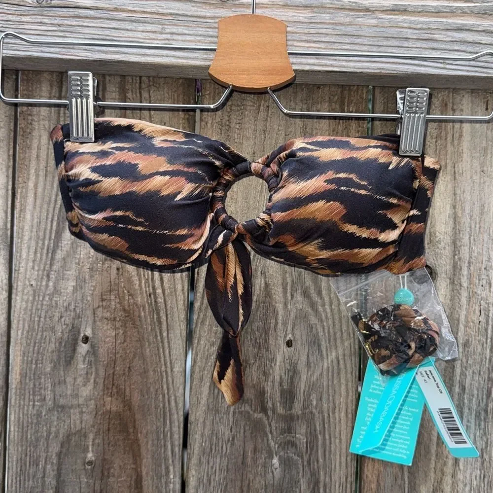 Melissa Odabash Home Ancona Safari Bikini Top Size 42 - Picture 5 of 7